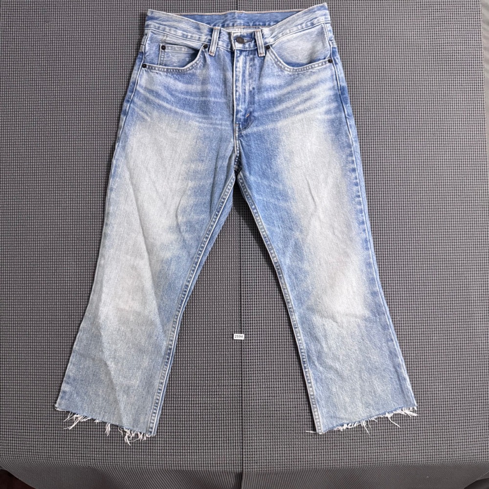 Levis 517 Womens Light Wash Orange Tab Frayed Hem Jeans Size W28